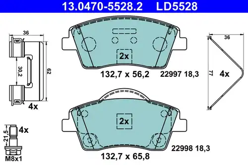 накладки ATE 13.0470-5528.2