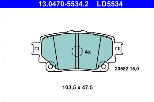 накладки ATE 13.0470-5534.2