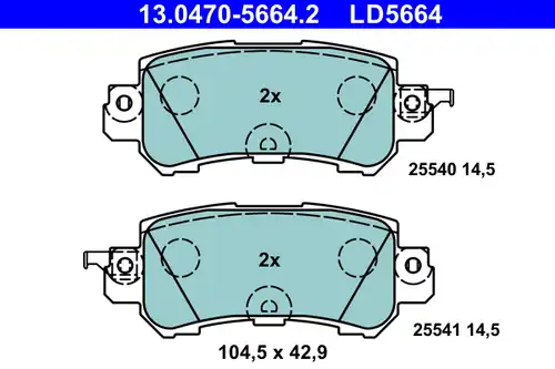 накладки ATE 13.0470-5664.2