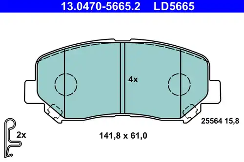 накладки ATE 13.0470-5665.2