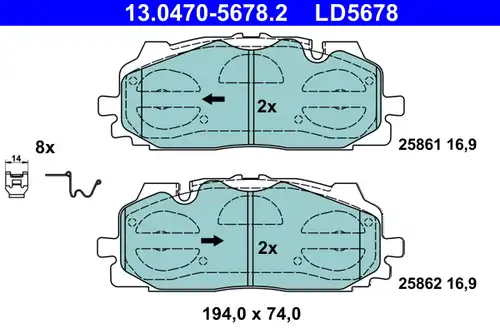 накладки ATE 13.0470-5678.2