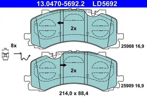 накладки ATE 13.0470-5692.2