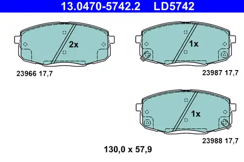 накладки ATE 13.0470-5742.2