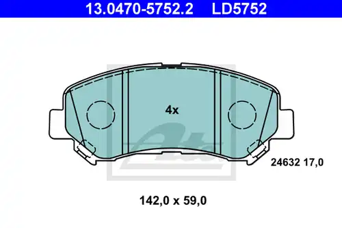 накладки ATE 13.0470-5752.2