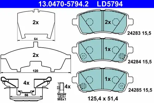 накладки ATE 13.0470-5794.2