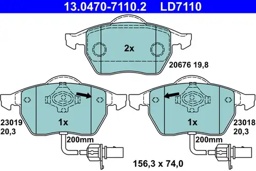 накладки ATE 13.0470-7110.2