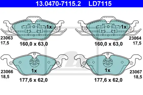 накладки ATE 13.0470-7115.2