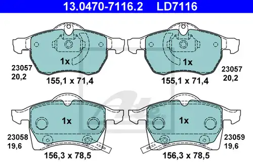 накладки ATE 13.0470-7116.2