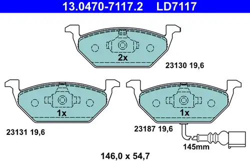 накладки ATE 13.0470-7117.2