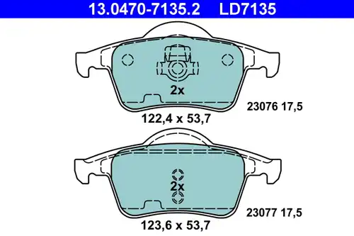 накладки ATE 13.0470-7135.2