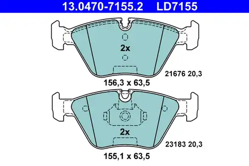 накладки ATE 13.0470-7155.2