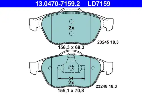 накладки ATE 13.0470-7159.2