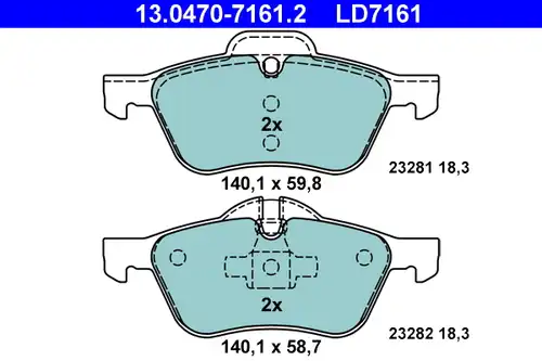 накладки ATE 13.0470-7161.2