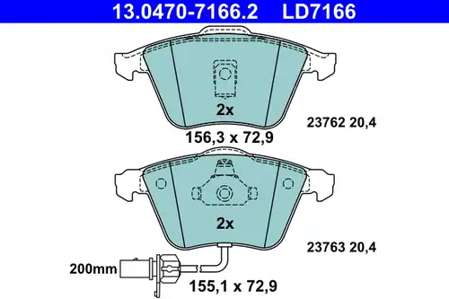 накладки ATE 13.0470-7166.2