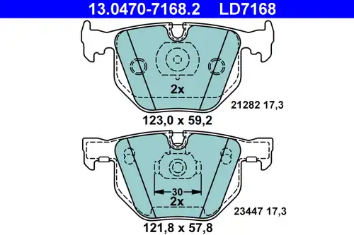 накладки ATE 13.0470-7168.2