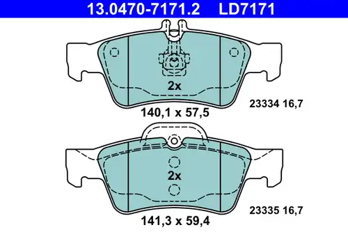 накладки ATE 13.0470-7171.2