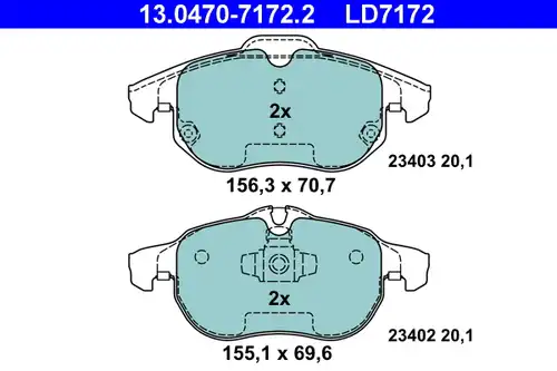 накладки ATE 13.0470-7172.2