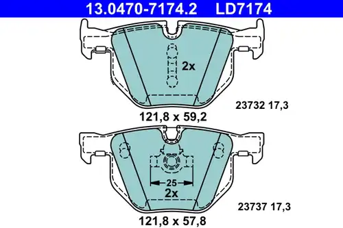 накладки ATE 13.0470-7174.2