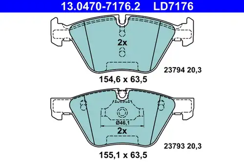 накладки ATE 13.0470-7176.2