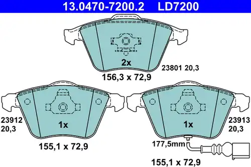 накладки ATE 13.0470-7200.2