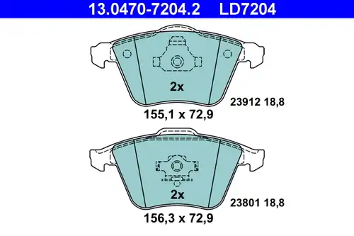 накладки ATE 13.0470-7204.2