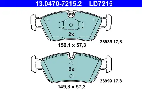 накладки ATE 13.0470-7215.2