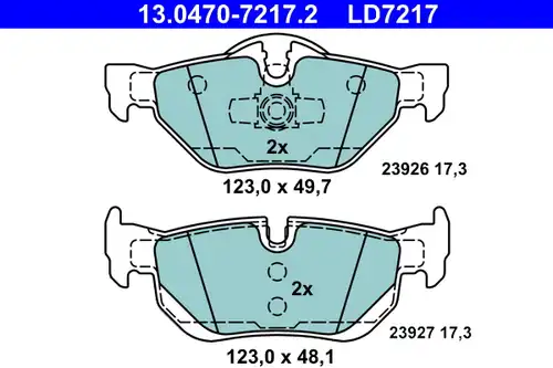 накладки ATE 13.0470-7217.2