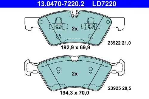 накладки ATE 13.0470-7220.2