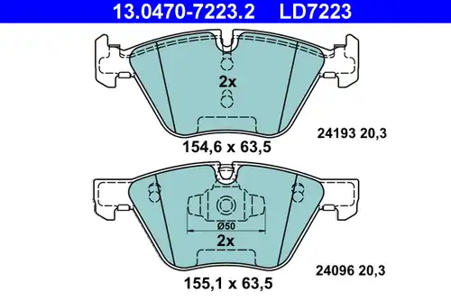 накладки ATE 13.0470-7223.2