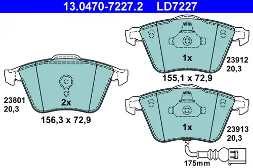 накладки ATE 13.0470-7227.2