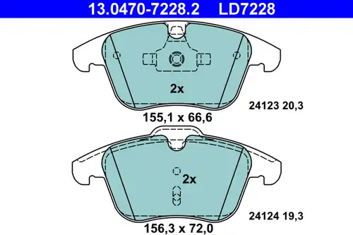 накладки ATE 13.0470-7228.2