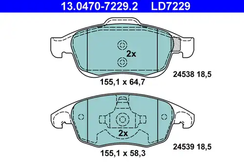 накладки ATE 13.0470-7229.2