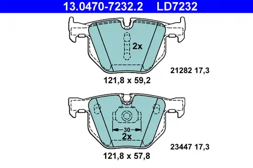 накладки ATE 13.0470-7232.2