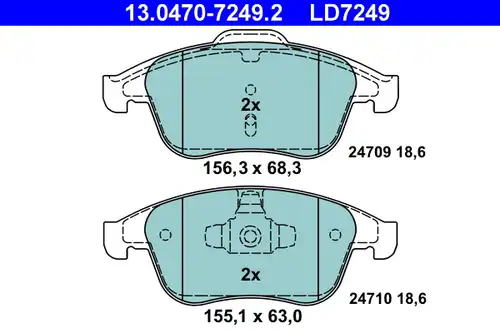 накладки ATE 13.0470-7249.2