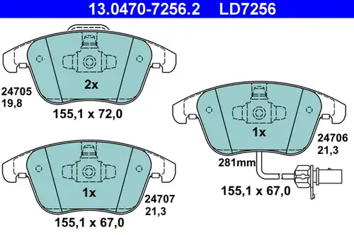 накладки ATE 13.0470-7256.2