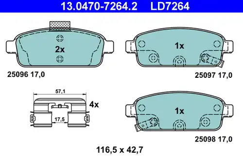 накладки ATE 13.0470-7264.2