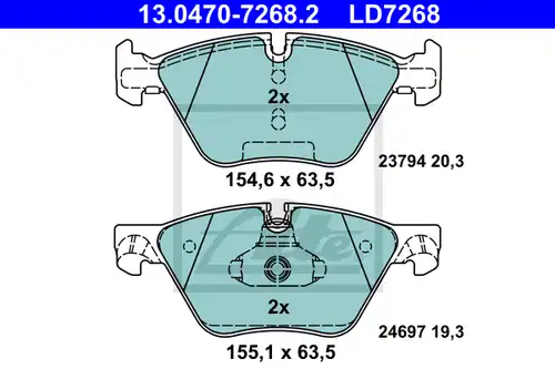 накладки ATE 13.0470-7268.2