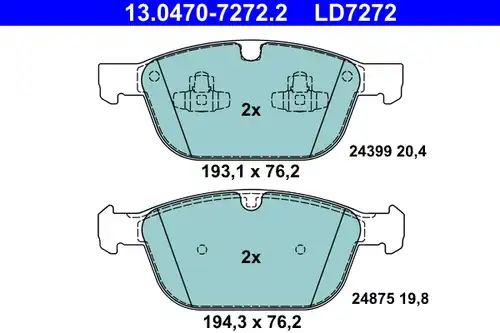 накладки ATE 13.0470-7272.2