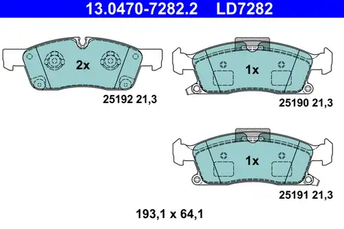 накладки ATE 13.0470-7282.2