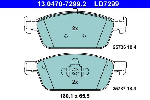 накладки ATE 13.0470-7299.2