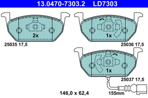 накладки ATE 13.0470-7303.2