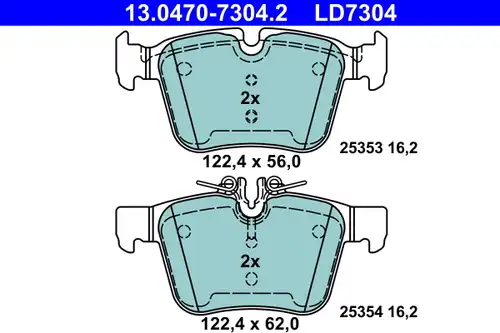 накладки ATE 13.0470-7304.2