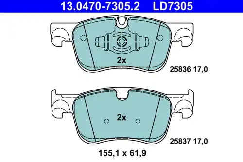 накладки ATE 13.0470-7305.2