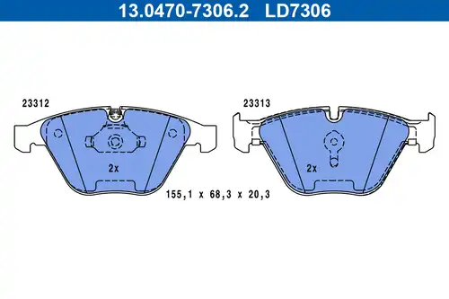 накладки ATE 13.0470-7306.2