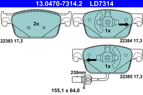 накладки ATE 13.0470-7314.2