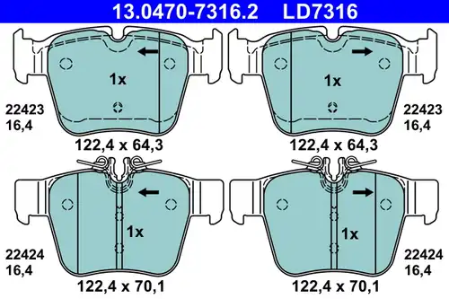 накладки ATE 13.0470-7316.2