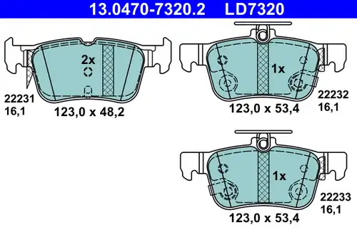 накладки ATE 13.0470-7320.2