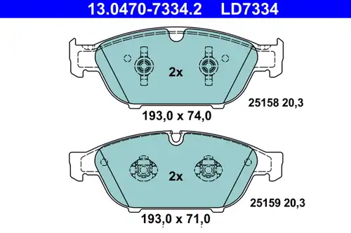 накладки ATE 13.0470-7334.2