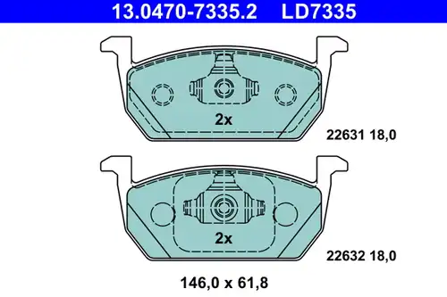 накладки ATE 13.0470-7335.2