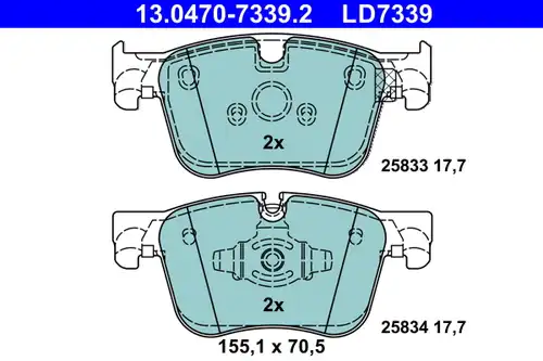 накладки ATE 13.0470-7339.2